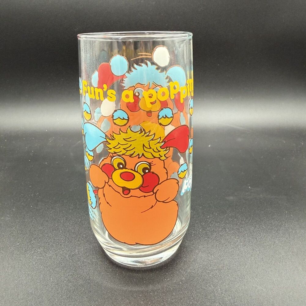 Vintage P.C. POPPLES Glass Pizza Hut 6" Those Characters From Cleveland 1986